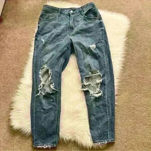 Wild Fable High Rise Mom Jeans Destroy Size 8